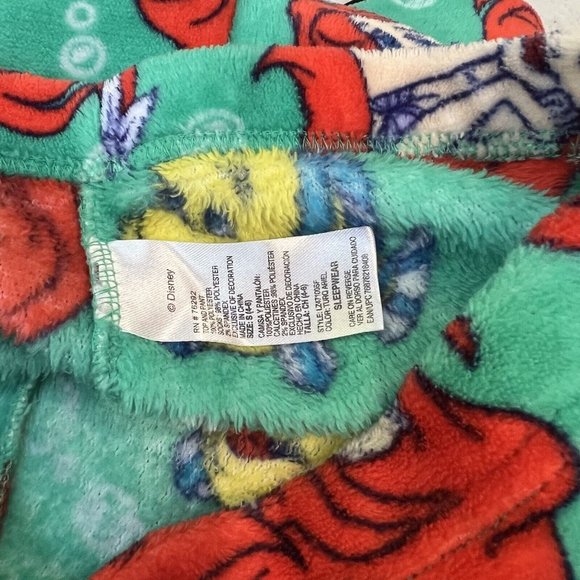Disney Ariel Little Mermaid Fluffy Jogger Pajamas Size Xsmall XS - Picture 5 of 6
